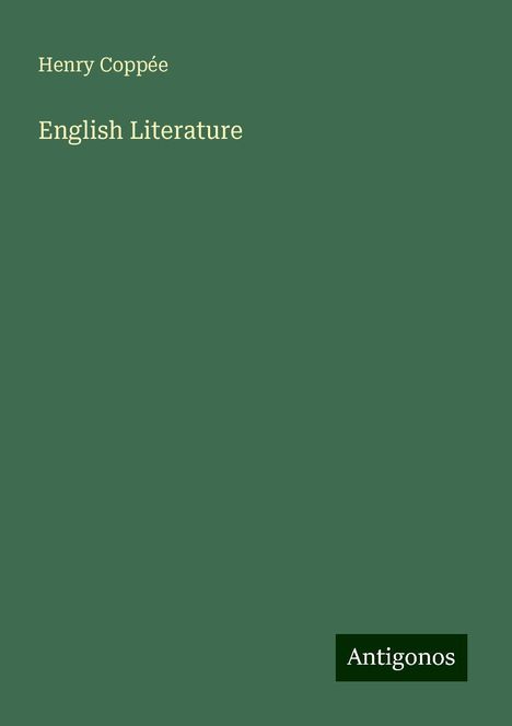 Henry Coppée: English Literature, Buch