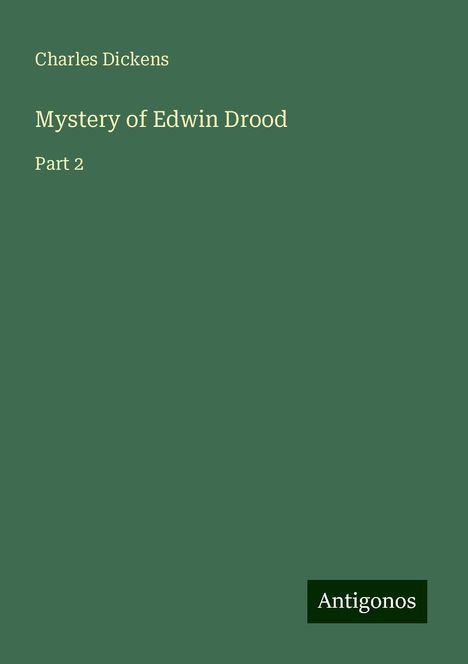 Charles Dickens: Dickens, C: Mystery of Edwin Drood, Buch