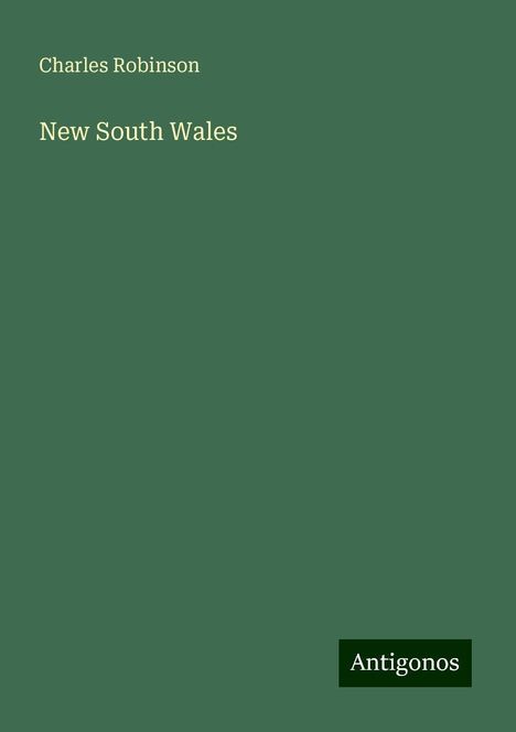 Charles Robinson: New South Wales, Buch