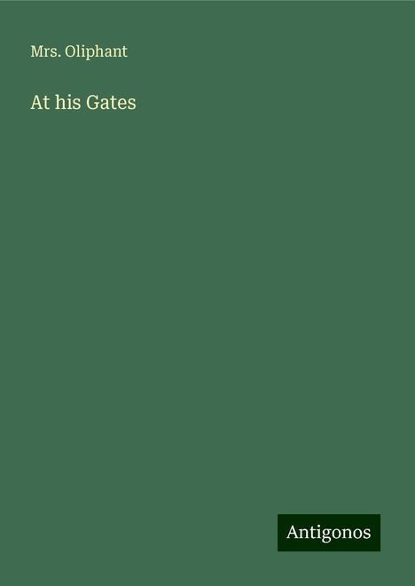 Oliphant: At his Gates, Buch