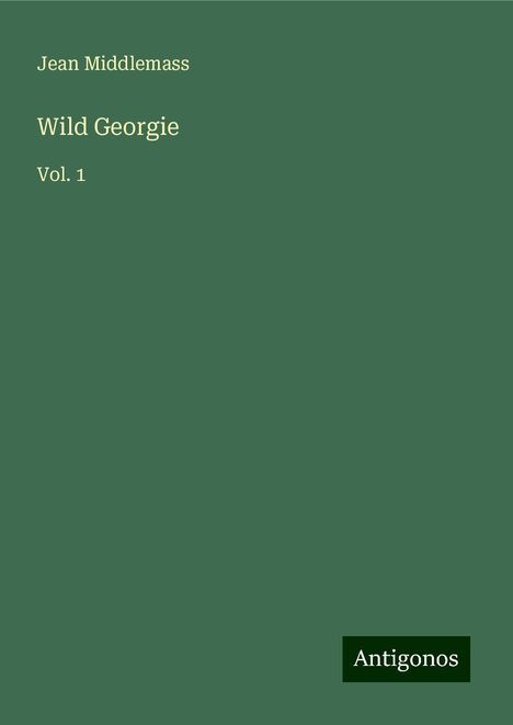 Jean Middlemass: Wild Georgie, Buch