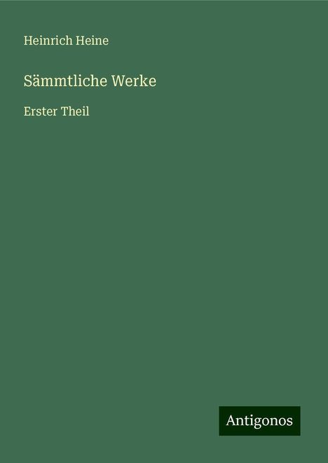 Heinrich Heine: Sämmtliche Werke, Buch