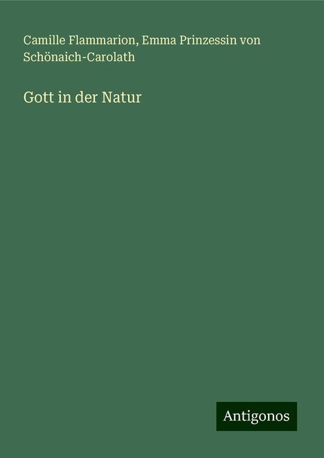 Camille Flammarion: Gott in der Natur, Buch