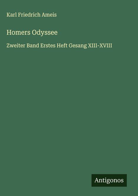 Karl Friedrich Ameis: Homers Odyssee, Buch