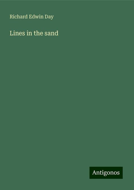 Richard Edwin Day: Lines in the sand, Buch