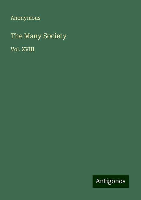 Anonymous: The Many Society, Buch