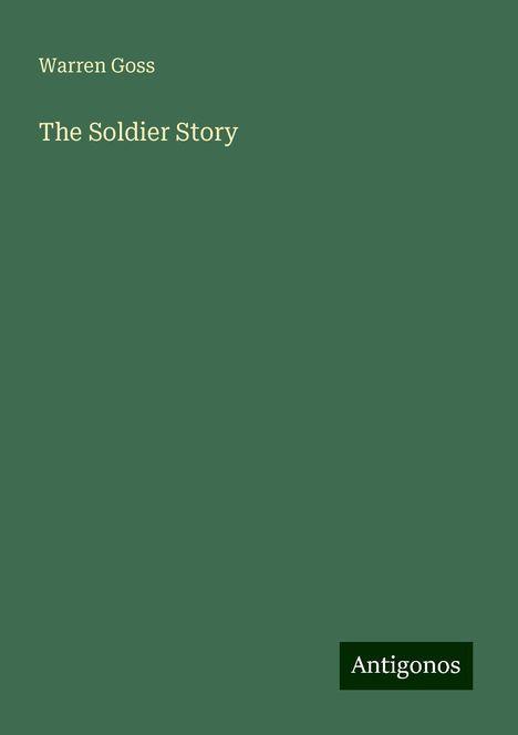 Warren Goss: The Soldier Story, Buch