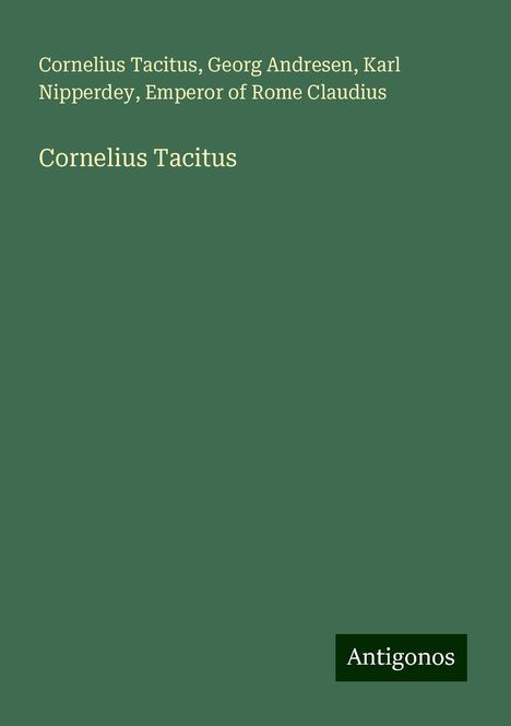 Cornelius Tacitus: Cornelius Tacitus, Buch