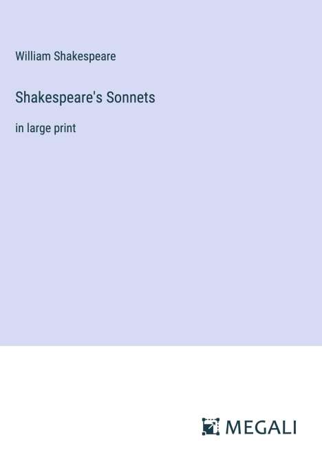 William Shakespeare: Shakespeare's Sonnets, Buch