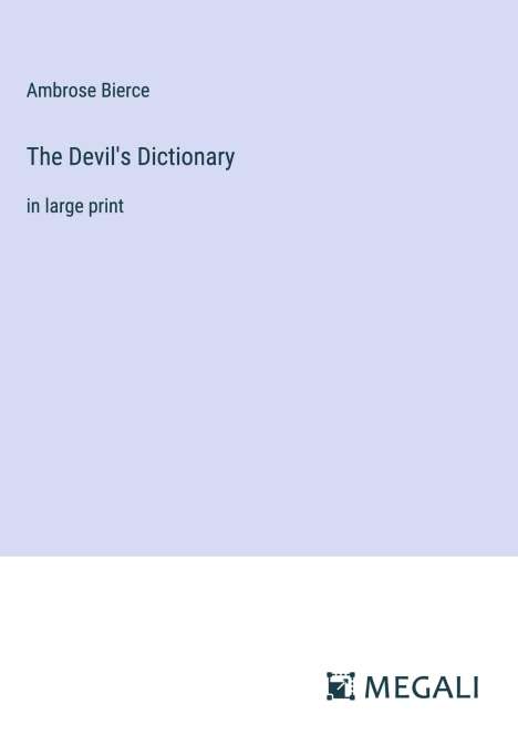 Ambrose Bierce: The Devil's Dictionary, Buch