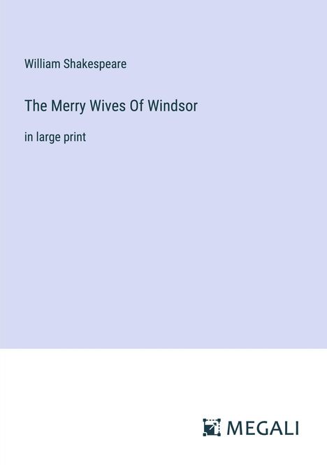 William Shakespeare: The Merry Wives Of Windsor, Buch