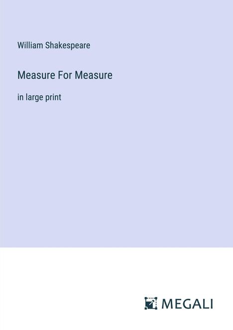 William Shakespeare: Measure For Measure, Buch