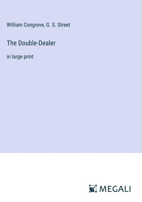 William Congreve: The Double-Dealer, Buch