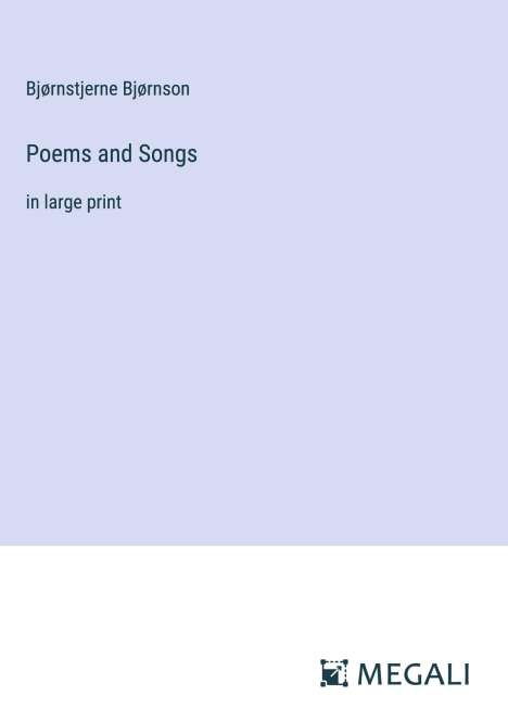 Bjørnstjerne Bjørnson: Poems and Songs, Buch