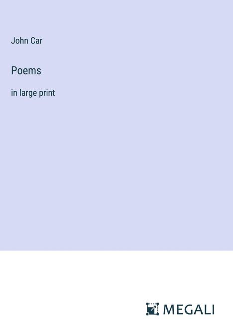 John Car: Poems, Buch