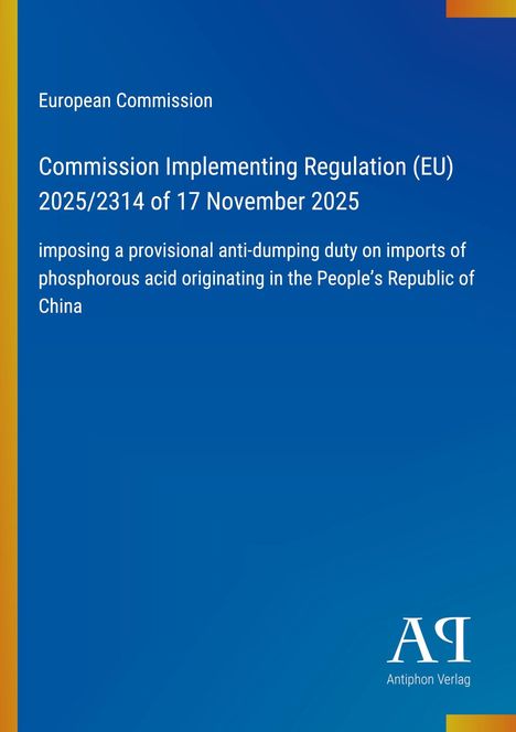 Text zur Norm, EU-Kommissionsverordnung. Blauer Hintergrund mit gelben Rändern, Logo unten rechts.