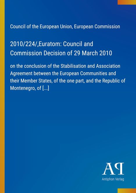 Text über EU-Ratsbeschluss, blaues Design mit gelbem Streifen links und Logo unten rechts.
