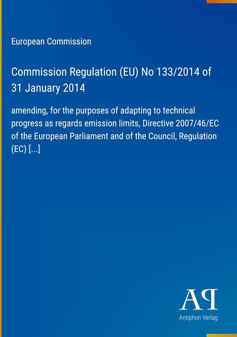 Titel: EU-Verordnung Nr. 133/2014 vom 31. Januar 2014. Logo unten rechts, blauer Hintergrund.