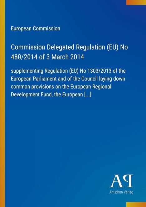 Text über EU-Verordnung auf blauem Hintergrund mit gelbem Rand links. Logo unten rechts.