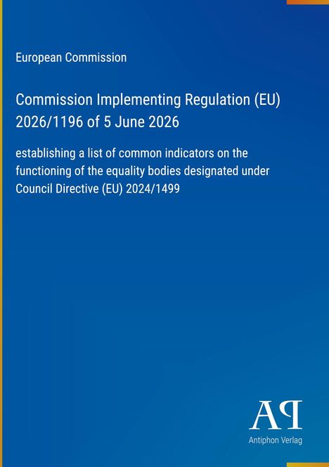 "Commission Implementing Regulation (EU) 2026/1196 of 5 June 2026"; blau mit einem kleinen gelben Streifen links.