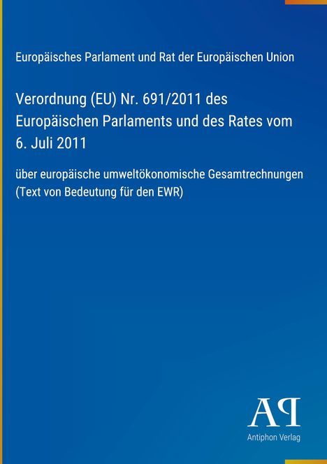 Titel: Verordnung (EU) Nr. 691/2011 über umweltökonomische Gesamtrechnungen. Logo unten rechts.