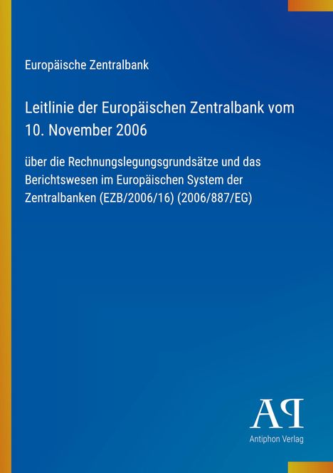 Text: "Europäische Zentralbank. Leitlinie der Europäischen Zentralbank vom 10. November 2006..." Links gelber Streifen.
