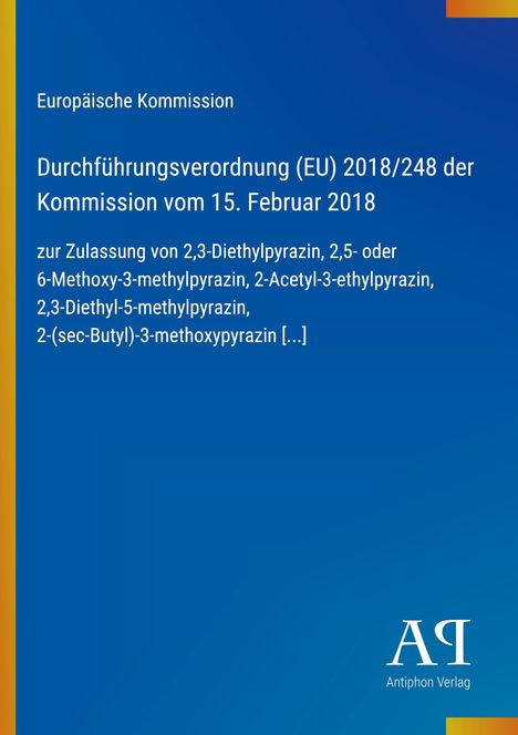 Durchführungsverordnung (EU) 2018/248, chemische Substanzen, Europäische Kommission, blaues Design mit Logos.