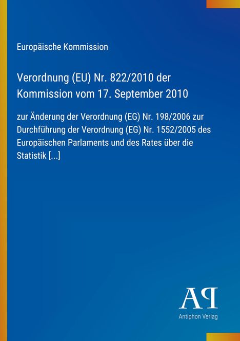 Text über EU-Verordnung vom 17. September 2010; dunkelblauer Hintergrund, gelber Rand links, Logo unten rechts.