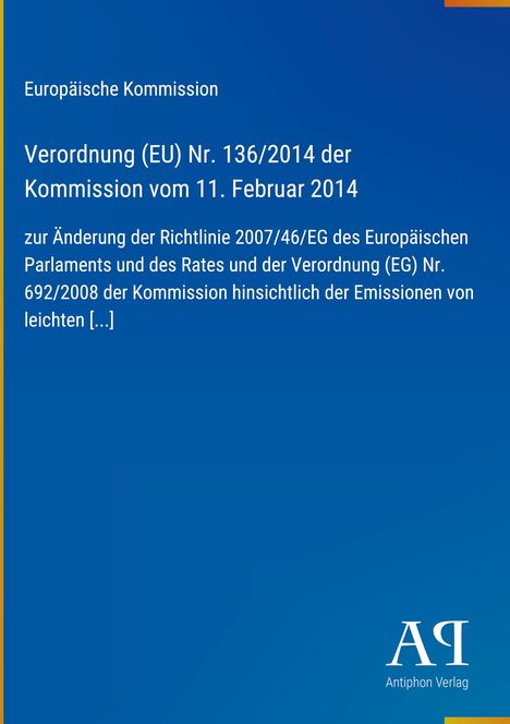 Text über Kommissionsverordnung, in Blau, Logo unten rechts.
