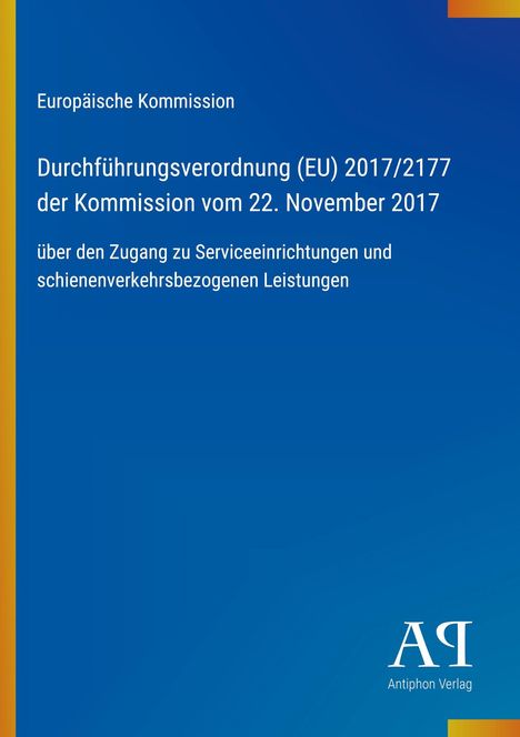 Text: "Durchführungsverordnung (EU) 2017/2177…", blaues Cover, gelber Rand, Logo unten rechts.