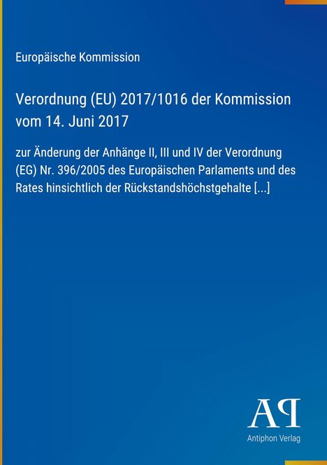 Text über EU-Verordnung von 2017. Blaues Design mit weißem Text. Logo unten rechts.