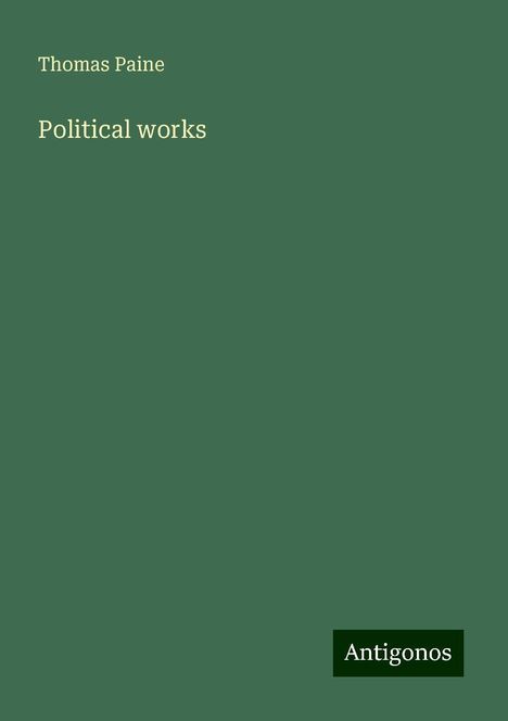 Thomas Paine: Political works, Buch