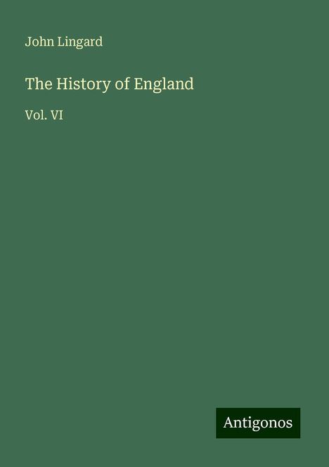 John Lingard: The History of England, Buch