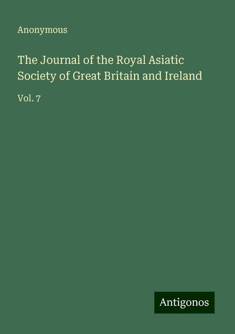 Anonymous: The Journal of the Royal Asiatic Society of Great Britain and Ireland, Buch