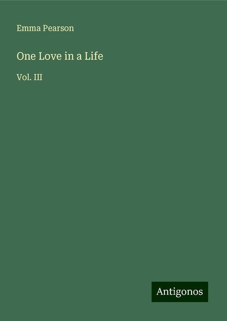 Emma Pearson: One Love in a Life, Buch