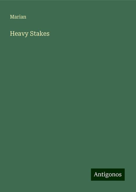 Marian: Heavy Stakes, Buch