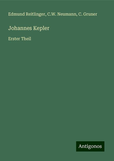 Edmund Reitlinger: Johannes Kepler, Buch