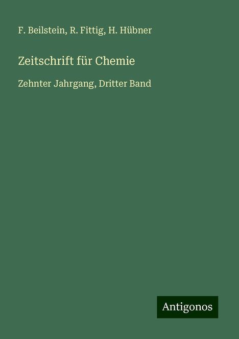 F. Beilstein: Zeitschrift für Chemie, Buch