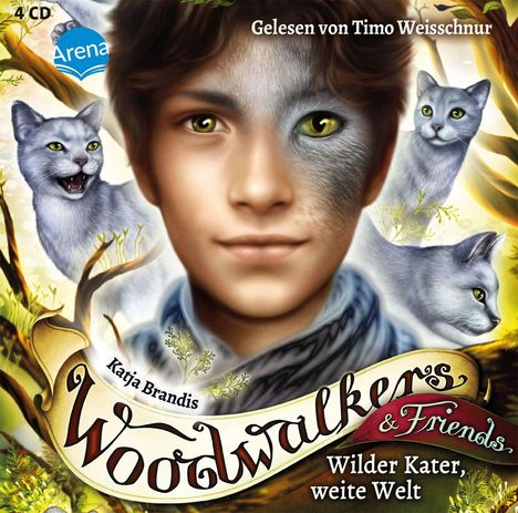 Katja Brandis: Woodwalkers &amp; Friends. Wilder Kater, weite Welt, 4 CDs