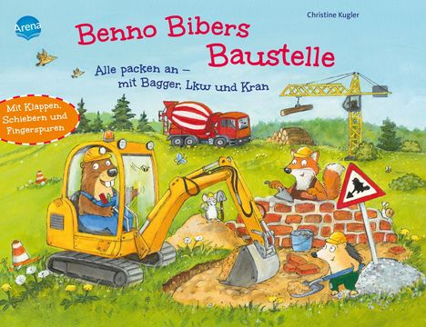 Christine Kugler: Benno Bibers Baustelle. Alle packen an, mit Bagger, LKW und Kran, Buch