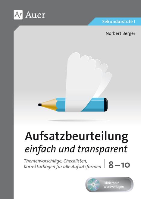 Norbert Berger: Aufsatzbeurteilung einfach und transparent 8-10, Buch