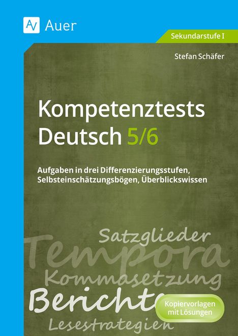 Stefan Schäfer: Kompetenztests Deutsch 5-6, Buch