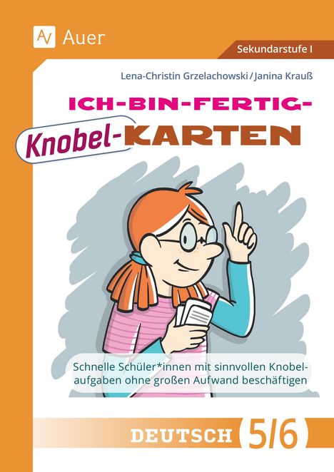 Lena-Christin Grzelachowski: Ich-bin-fertig-Knobelkarten Deutsch Klassen 5-6, Diverse