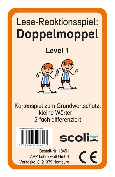 Christine von Pufendorf: Lese-Reaktionsspiel: Doppelmoppel Level 1, Spiele