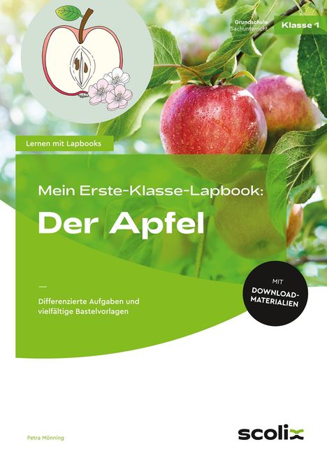Petra Mönning: Mein Erste-Klasse-Lapbook: Der Apfel, 1 Buch und 1 Diverse