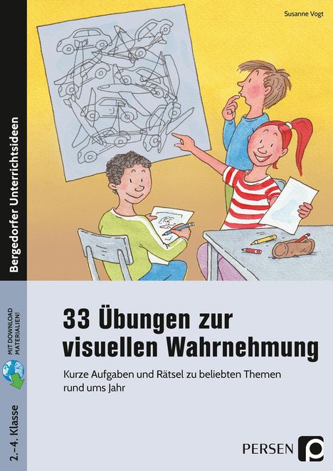 Susanne Vogt: 33 Übungen zur visuellen Wahrnehmung, 1 Buch und 1 Diverse