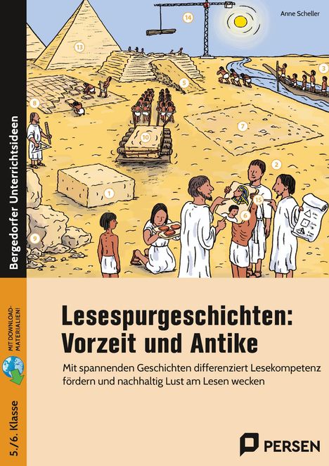 Anne Scheller: Lesespurgeschichten: Vorzeit und Antike, 1 Buch und 1 Diverse
