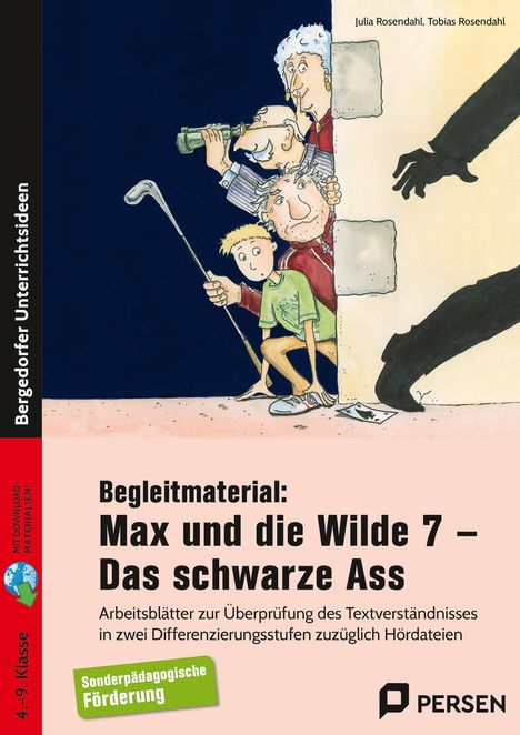 Julia Rosendahl: Begleitmat.: Max und die wilde 7- Das schwarze Ass, 1 Buch und 1 Diverse