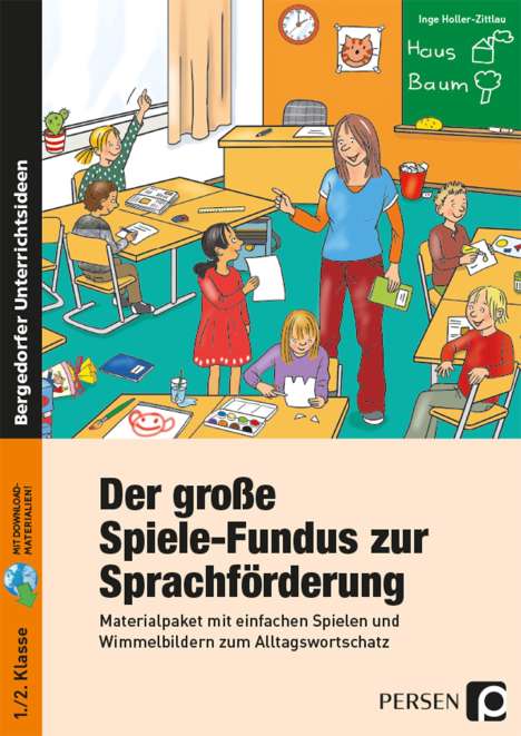 Inge Holler-Zittlau: Der große Spiele-Fundus zur Sprachförderung, 1 Buch und 1 Diverse