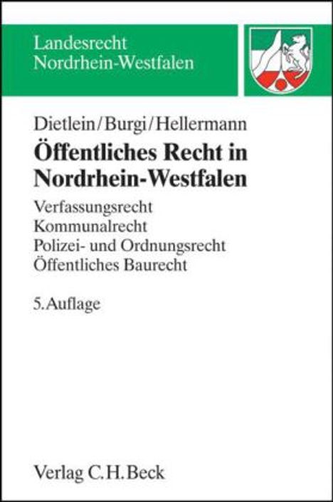 Johannes Dietlein: Öffentliches Recht in Nordrhein-Westfalen, Buch